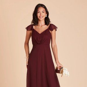 Kae Chiffon Cabernet Bridesmaid Birdy Grey Dress